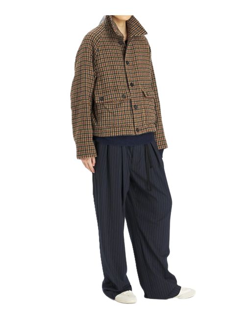 Cappotto Aria monopetto a quadri Barena | CSD5700 0528UNI UNICO